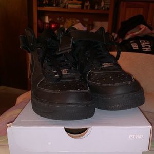 Black Nike Air Force 1s
